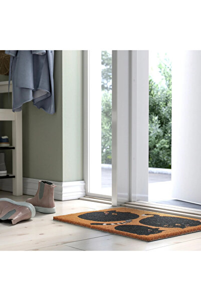 IKEA Kapı Önü Paspası 40x60 cm İkea Desenli Paspas Kaymaz Taban Kahverengi