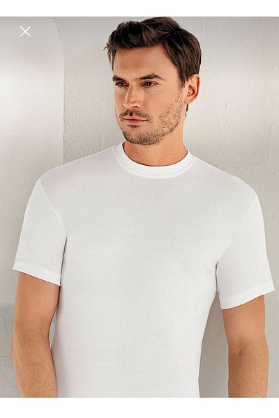 Şahinler *****Shawks, 6 Pack Men's Short Sleeve Closed Neck Rib Undershirt Undershirt.