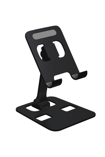 OSG High Quality Adjustable Phone Stand Metal Stand Stepped Riser Premium Black