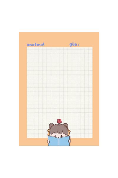 Sumicorn Design Cute Kawaii Memo Pad, Notepad, To Do List, Memopad, Planner, A6 (10,5X14,8 CM), 100 Pieces
