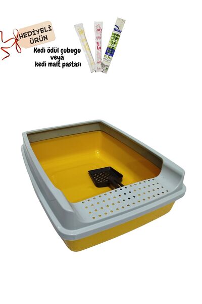 Albatros Store Açık Kedi Tuvaleti Elekli Büyük Boy- Hediyeli
