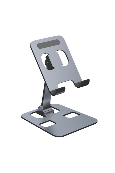 OSG High Quality Adjustable Phone Stand Metal Stand Stepped Riser Premium Gray
