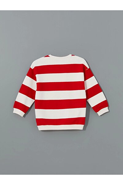 LC Waikiki Lcw Kids Red Crew Neck Boys Sweatshirt and Sweatpants Bottom 2 Pcs