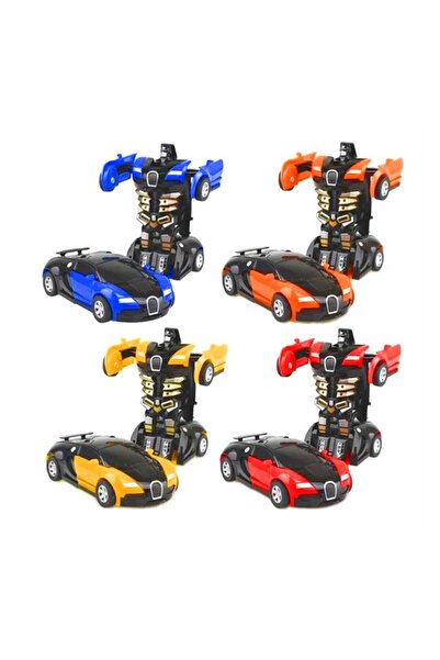 abnturk Robota Dönüşebilen Bugatti Oyuncak Araba Mavi Renk