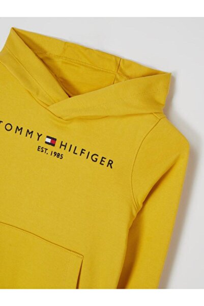 Tommy Hilfiger UNISEX ESSENTIAL LOGO HOODIE MADE OF PURE COTTON