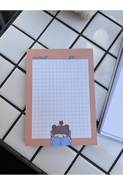 Sumicorn Design Sevimli Kawaii Bloknot , Notepad , To Do List , Memopad , Planlayıcı , A6 (10,5X14,8 CM) , 100'lü