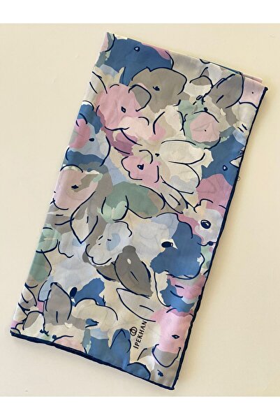 İpekhan Λεπτό βαμβακερό κασκόλ με μοτίβο ακακίας