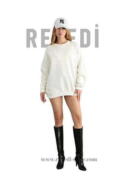 RE7EDİ Unisex Oversize Sweatshirt White