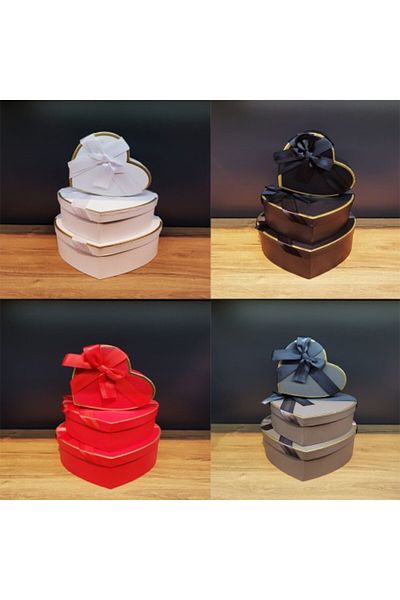 evimdeyokyok Heart Designed Gift Box 3 Different Sizes