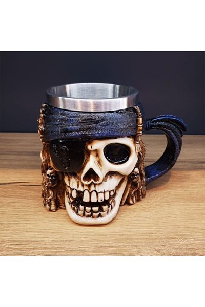 evimdeyokyok 3D Dimensional Pirate Mug Cup