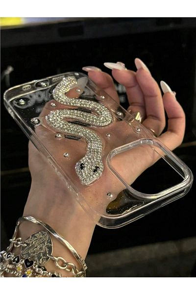 Go Aksesuar حافظة سيليكون مرنة بتصميم ثعبان حجري متوافقة مع هاتف آيفون 11 مع لعبة
