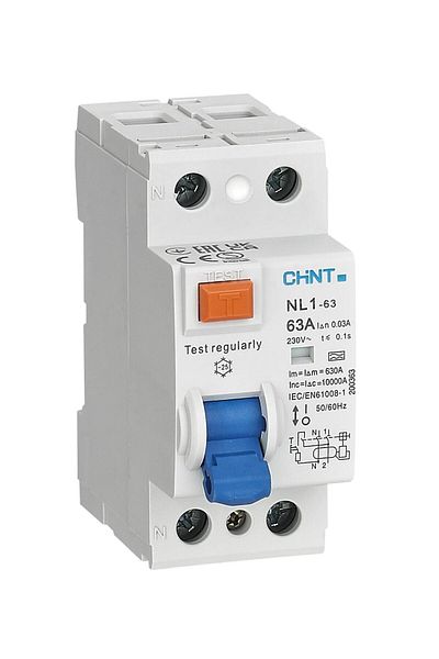 chint 200220 Nl1 2x63a 300ma 6ka نوع التيار المتناوب لمرحل التيار المتبقي