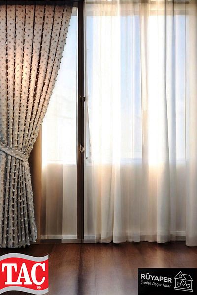 Taç Pastel Tufted Background Curtain Modern and Joyful Design