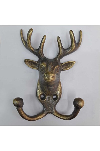 sywoods Geyik Portmanto Askısı Dekoratif Pirinç Döküm A Kalite Sarı