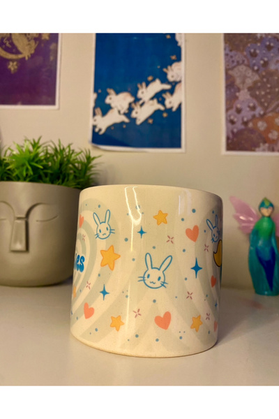 Öz Kupa Powerpuff Girls - Bubbles Heart Detailed Mug Cup Coffee Cup