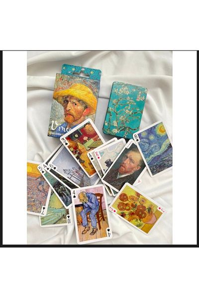purple dragon Van Gogh Playing Card Paper Deck, Poker Cards, Starry Nights
