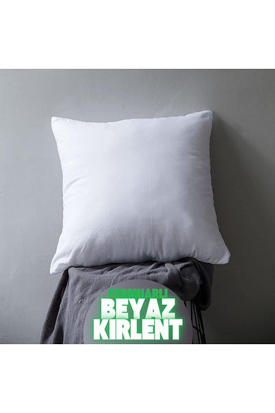 Belsina Home Βαμβακερό Classical 45x45 Πυκνό υφασμάτινο φερμουάρ 63 σύρμα, λευκό κάλυμμα μαξιλαριού