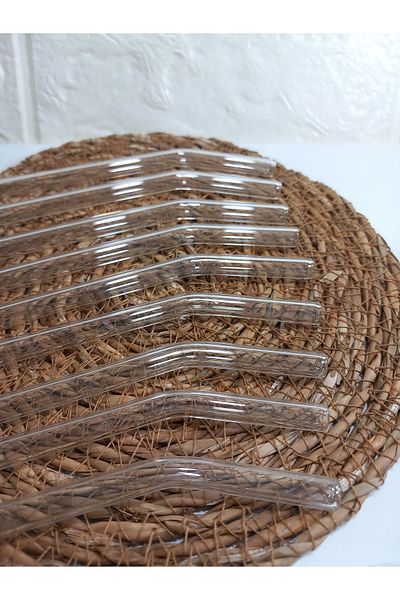 shop Transparent 6-Piece Glass Straws