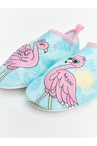 LC Waikiki Steps Green Printed Girls' Sea Shoes