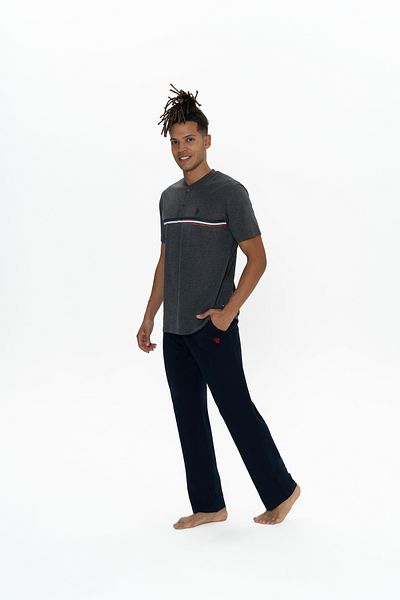 U.S. Polo Assn. Πόλο Ασν. Σετ ανδρικές πιτζάμες/Anthracite Melange 1YP.la1fo8nt9ai0n1e.SU