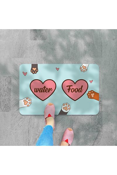 M&H Quality Food and Water Pet Feeding Mat, Easy Clean Washable