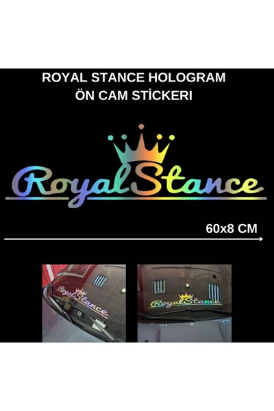 CybillStore Royal Stance Hologram Uzun Cam Sticker 60x8