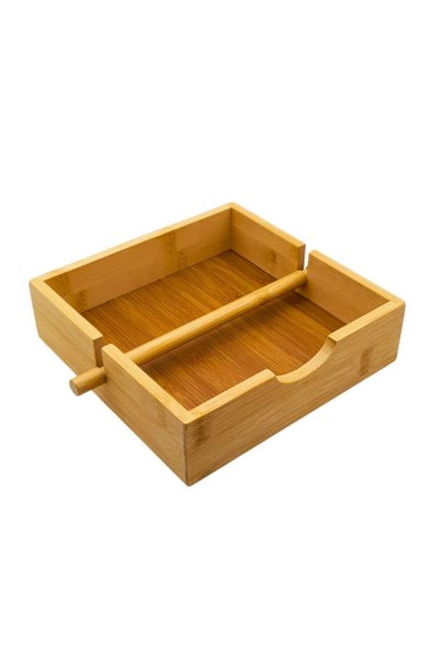 Woodcept. Bamboo Square Napkin Holder Stand, Tissue Paper Storage Box