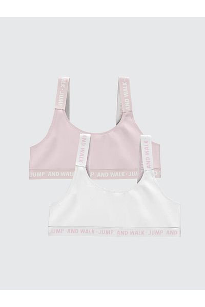 LC Waikiki Lcw Kids Pink Printed Girl's Bustier 2-Piece