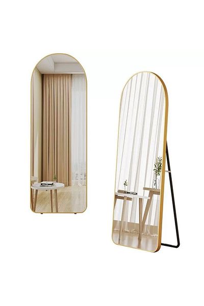 ABAREEK Floor Arched Mirror 177X77 cm with Aluminum frame Gold
