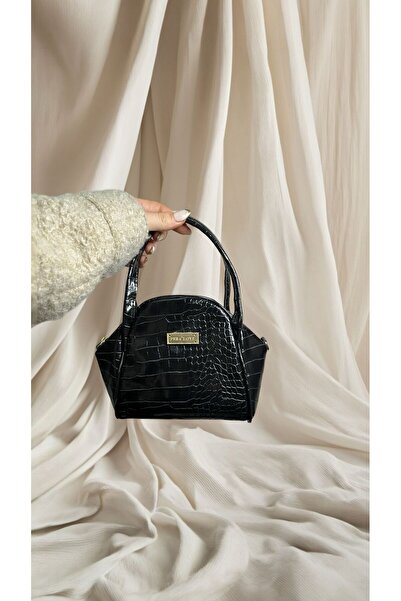Anonim Moda KROKODİL KUMAŞ KLASİK ÇANTA - KADIN KROKODİL DESEN EL VE ÇAPRAZ Ç...