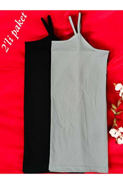 ESTA STORE Single Jersey Combed Cotton 2 Pack String Strap Athlete Cotton Is Not Flexible Straps Are Sewn Out of Their Own Fabric