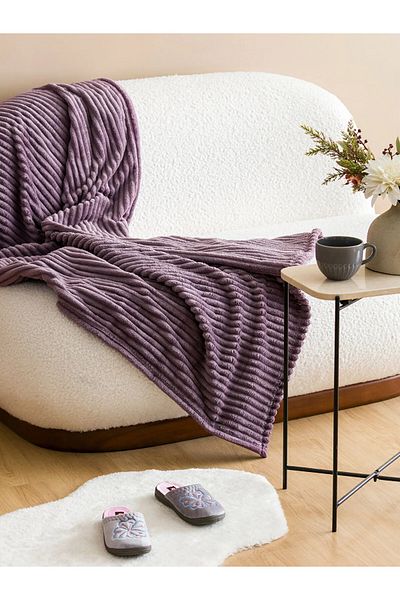LC Waikiki Lcw Home Purple Wellsoft Tv Blanket 100X150 cm