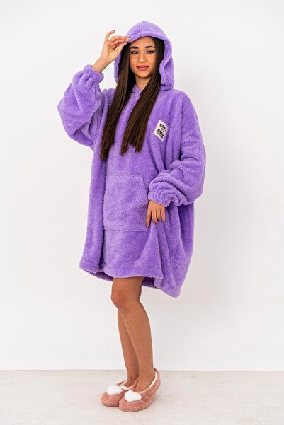 bysezerozer سويت شيرت نسائي من WELSOFT ببطانيات منزلية قابلة للارتداء على الو...