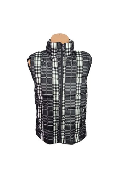 Mnk Baby&Kids Пухен елек без качулка за момче с джобове Trend M00708 ЧЕРЕН