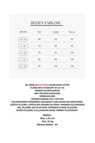 BEYZATURAN WHITE ADEN DRESS flared skirt elastic long sleeve shoulder pleat detail