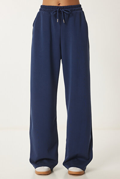 Lovelyİstanbul Geniş Paça Modal Eşofman Altı LACİVERT LUB0070