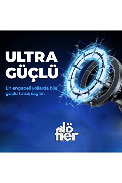 DÖFİER Döfier Güçlü Mıknatıslı Kancalı Araç İçi Telefon Tutucu - Magsafe iPhone Uyumlu Havalandırma İçin