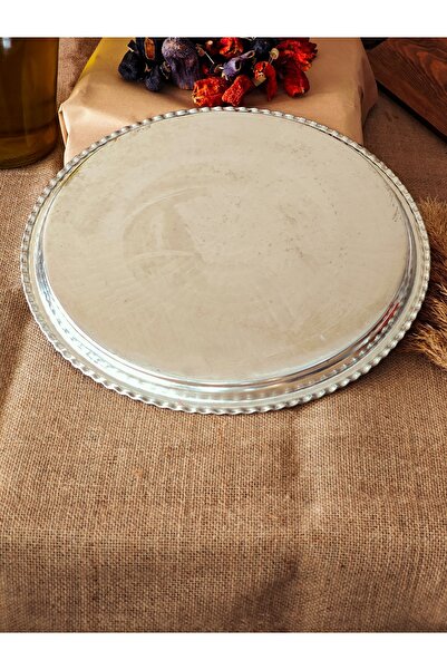 modabakir Bakır Künefe Tepsi, Bakır Sunum Servis Tepsisi 40 cm