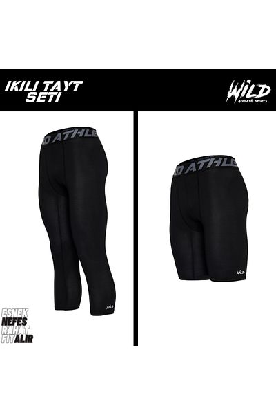 Wild Athletic Set de jambiere Sport Fitness Crop Laptop 3/4 Pro 2 pachete