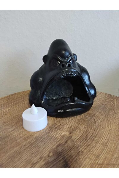 Pelajik Led Tealight Mumluk Goril Dekoratif Obje Biblo, Salon Aksesuarları Led Mum Dahil