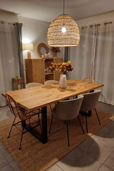 shardywood Ahşap Yemek Masası Mutfak Masası (140 x 80)