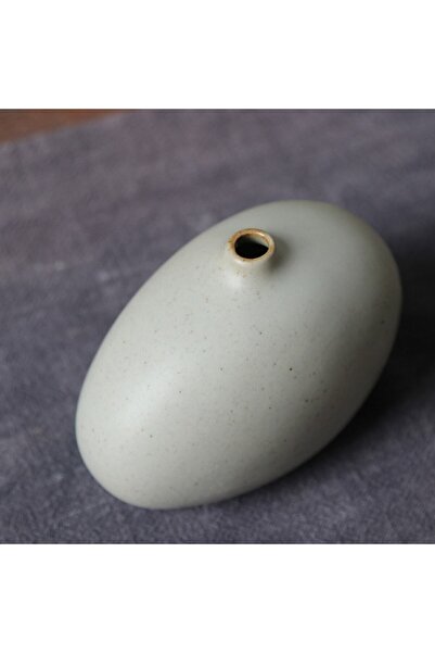 Binbirdemet Μίνι κεραμικό βάζο ρετρό γαλάζιο