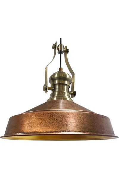Bamyum Neo-Asletl Industrial Vintage Hängelampe 40 cm, Kupferfarbe Metall Pendelleuchte