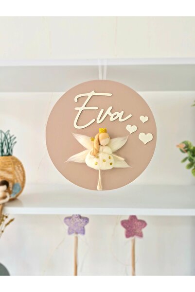 RENKLİ DİZAYN Bebek Odası Kapı Süsü,peri Kızı Detaylı Kapı Süsü,yenidoğan Hastane Kapı Süsü