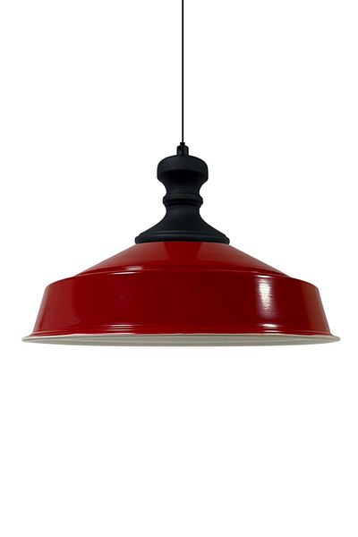 Bamyum Asletl-Knob Industrial Vintage Hängelampe  40 cm, Rot Metall Pendelleuchte