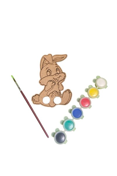 MEKSAPP Puppet Painting-Wooden Puppet Painting-Hobby Education Set-Rabbit Finger Puppet