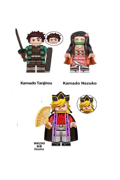 marimari Demon Slayer Anime Street Minifigur - 3 Compatible Building Blocks
