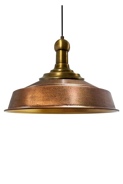 Bamyum Asletl-LongKnob Industrial Vintage Hängelampe  40 cm, Kupferfarbe Metall Pendelleuchte