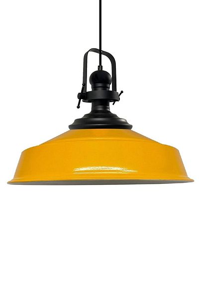 Bamyum Asletl Industrial Vintage Hängelampe  40 cm, Gelb Metall Pendelleuchte