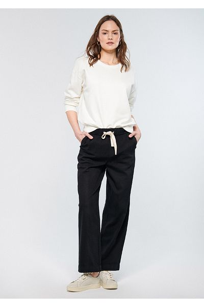 Mavi Black Trousers with Tie Waist1010462-900